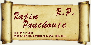 Rajin Paučković vizit kartica